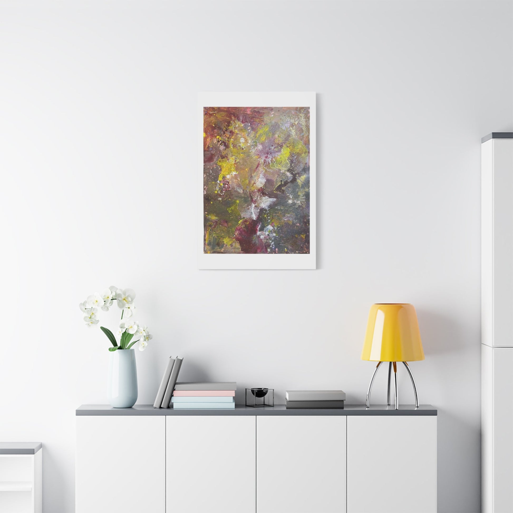 Abstract Floral Burst Canvas Print — Matte Stretched Wall Art Printify