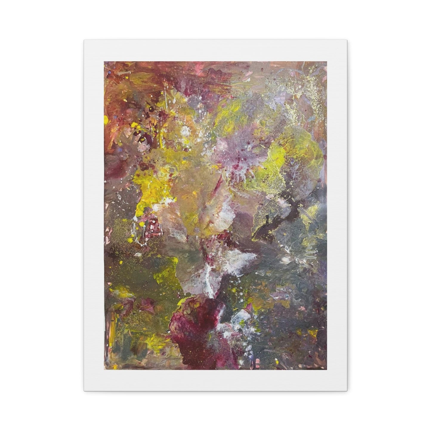 Abstract Floral Burst Canvas Print — Matte Stretched Wall Art Printify