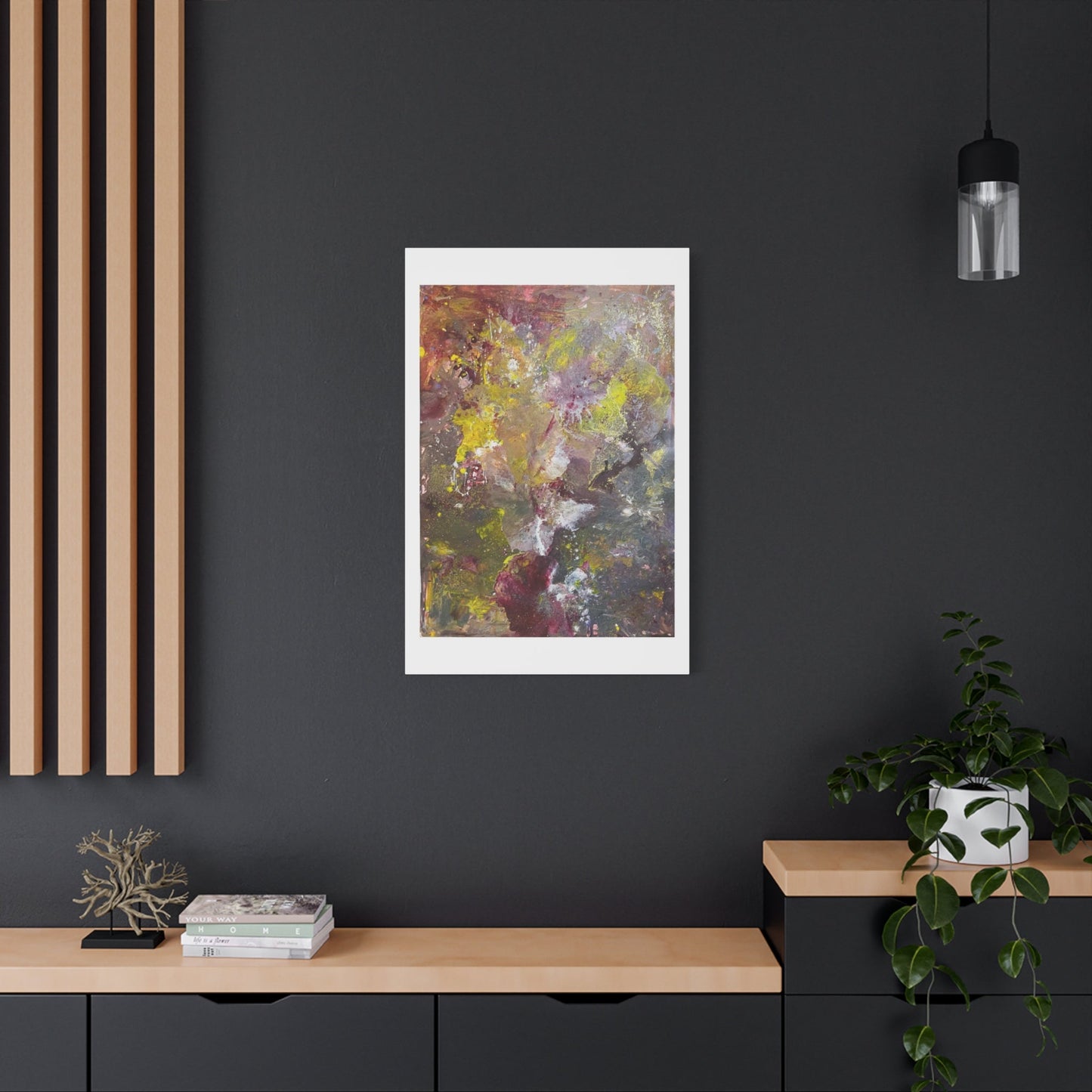 Abstract Floral Burst Canvas Print — Matte Stretched Wall Art Printify