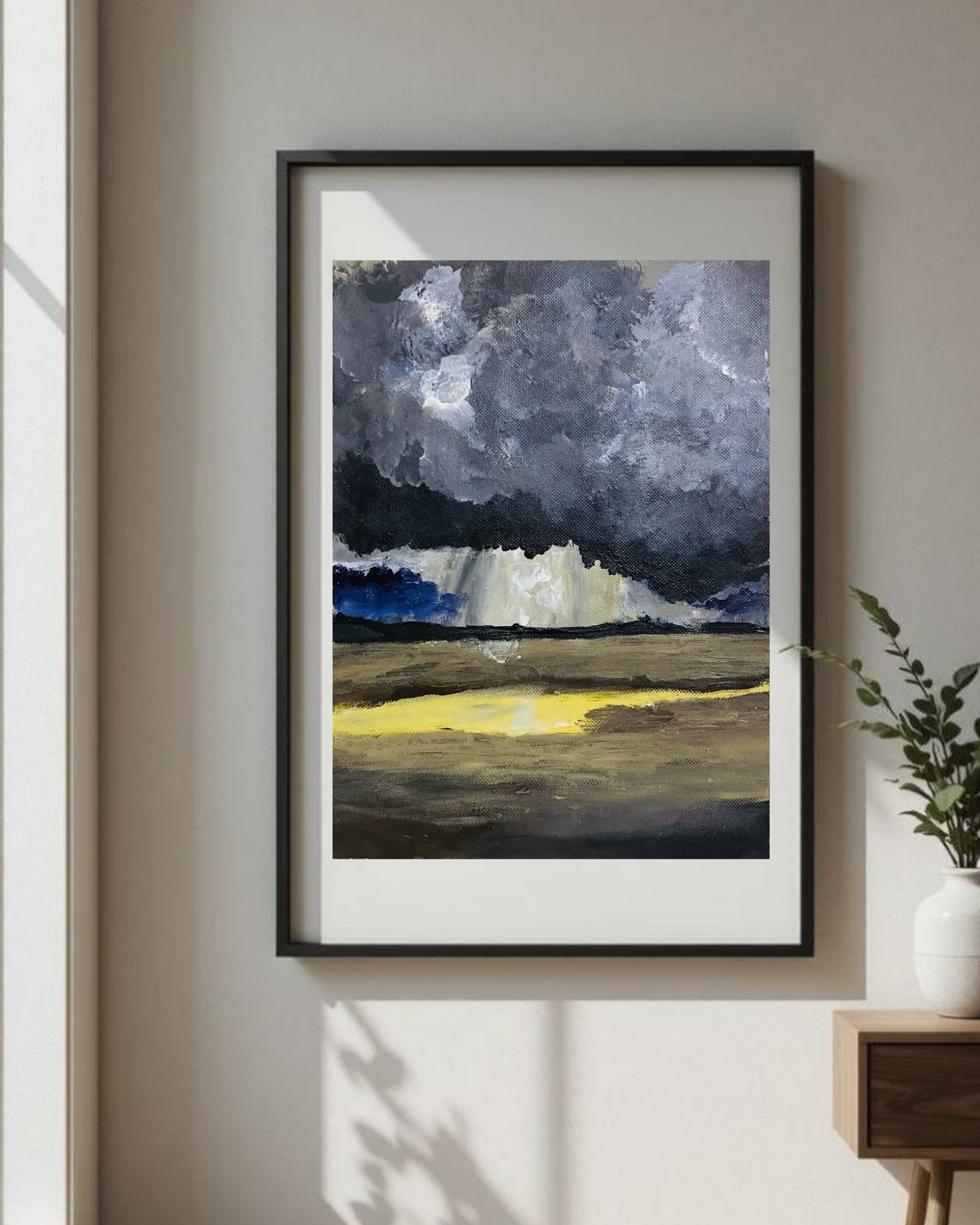 Storm Over Prairie — Matte Stretched Canvas Wall Art Printify