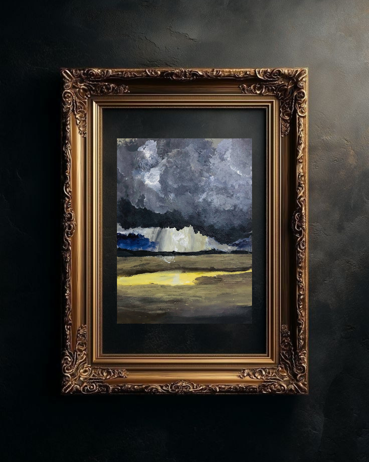 Storm Over Prairie — Matte Stretched Canvas Wall Art Printify