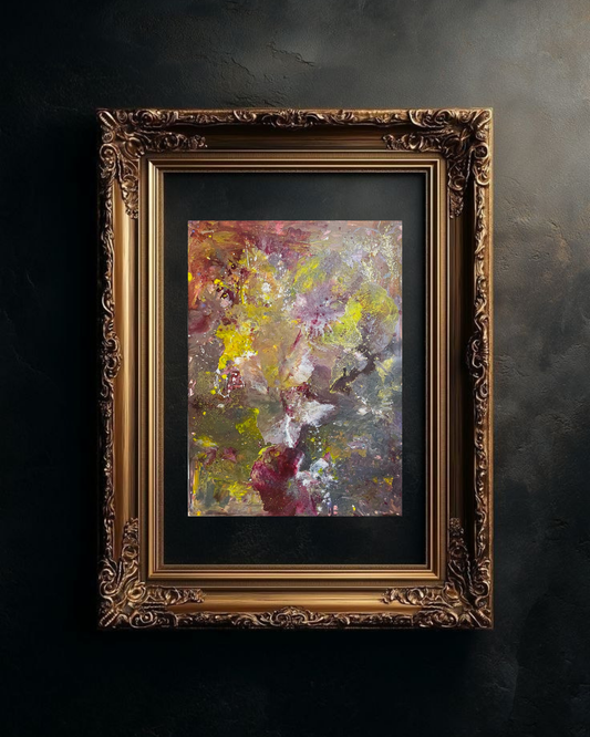Abstract Floral Splash Matte Poster — Vertical Modern Art Print Printify