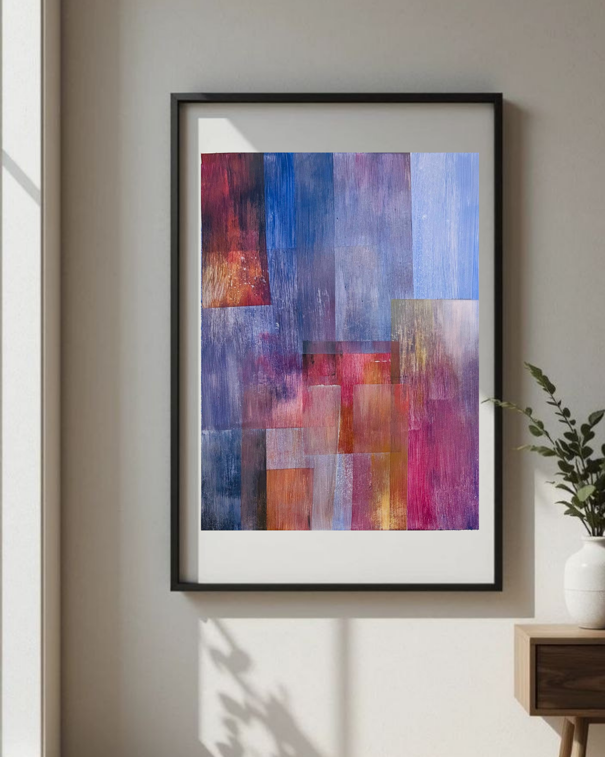 Abstract Color Block Matte Canvas Print — Modern Geometric Wall Art Printify