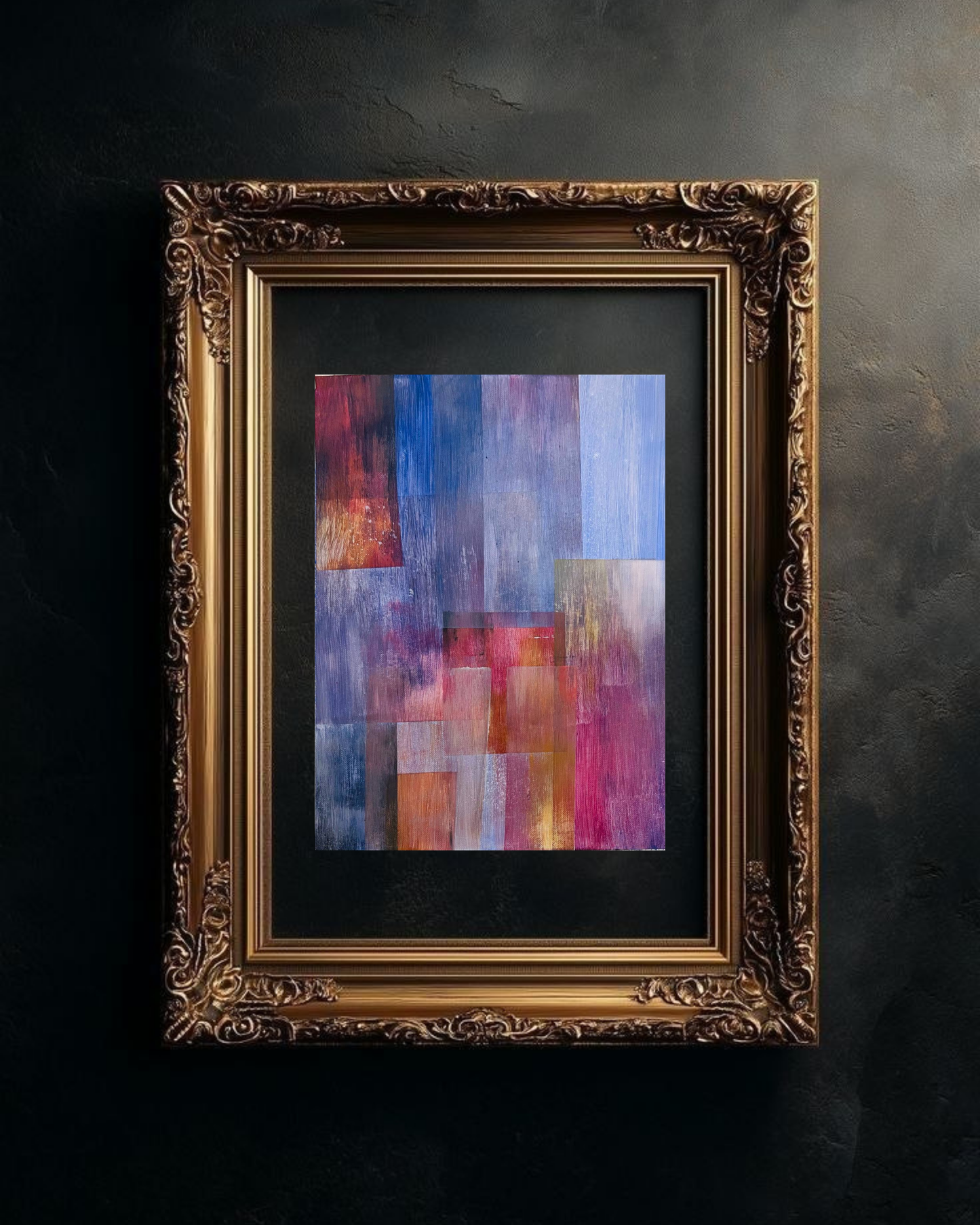 Abstract Color Block Matte Canvas Print — Modern Geometric Wall Art Printify