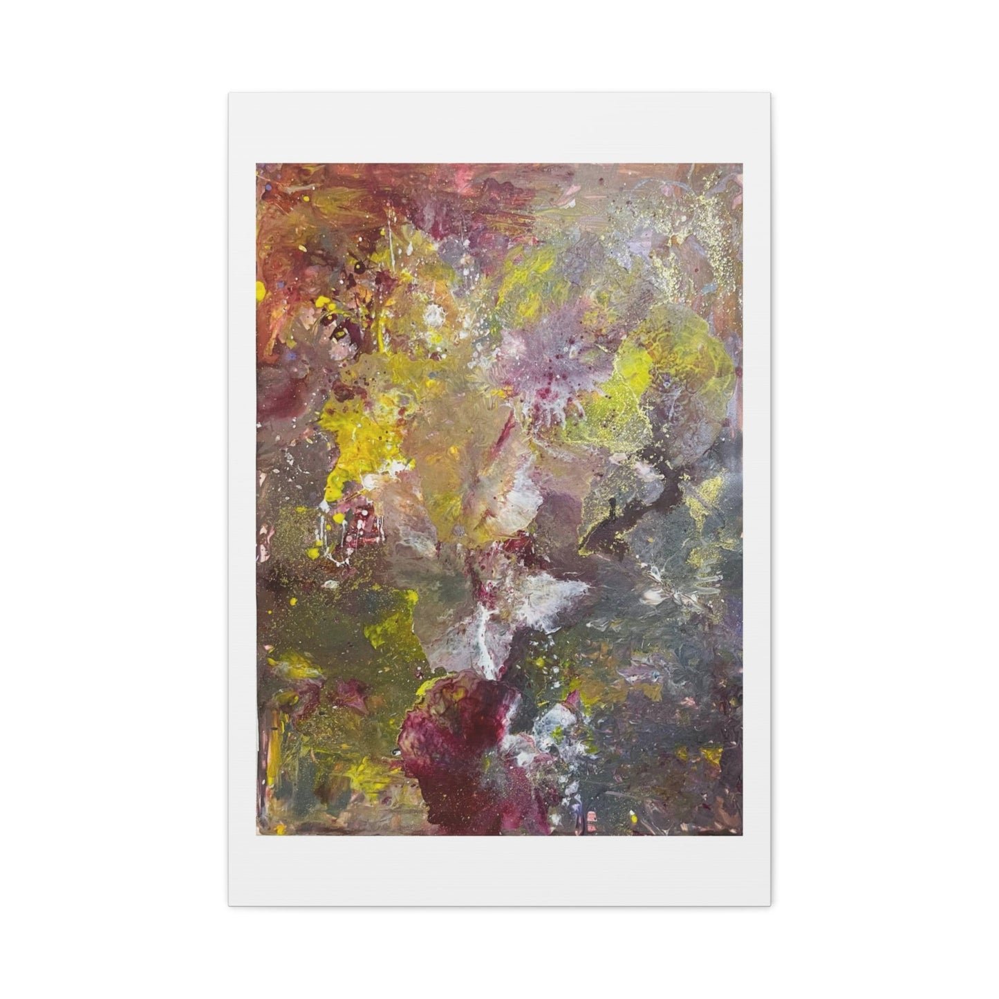 Abstract Floral Burst Canvas Print — Matte Stretched Wall Art Printify
