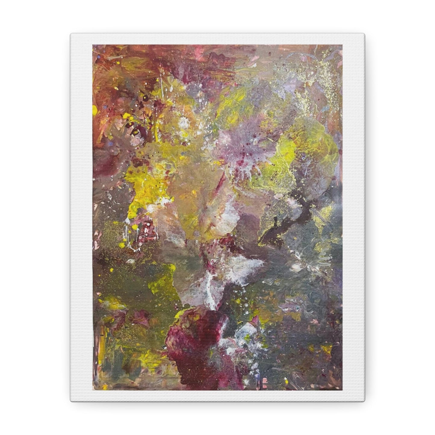 Abstract Floral Burst Canvas Print — Matte Stretched Wall Art Printify