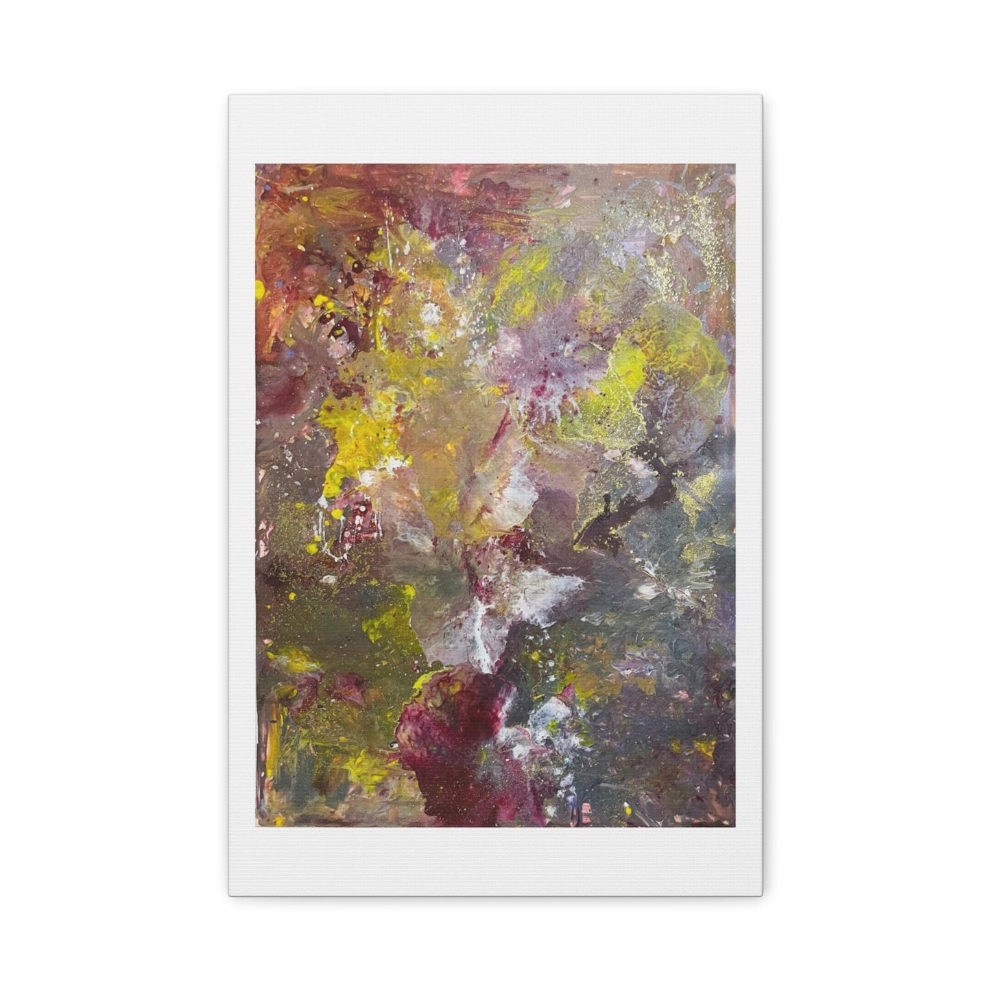 Abstract Floral Burst Canvas Print — Matte Stretched Wall Art Printify