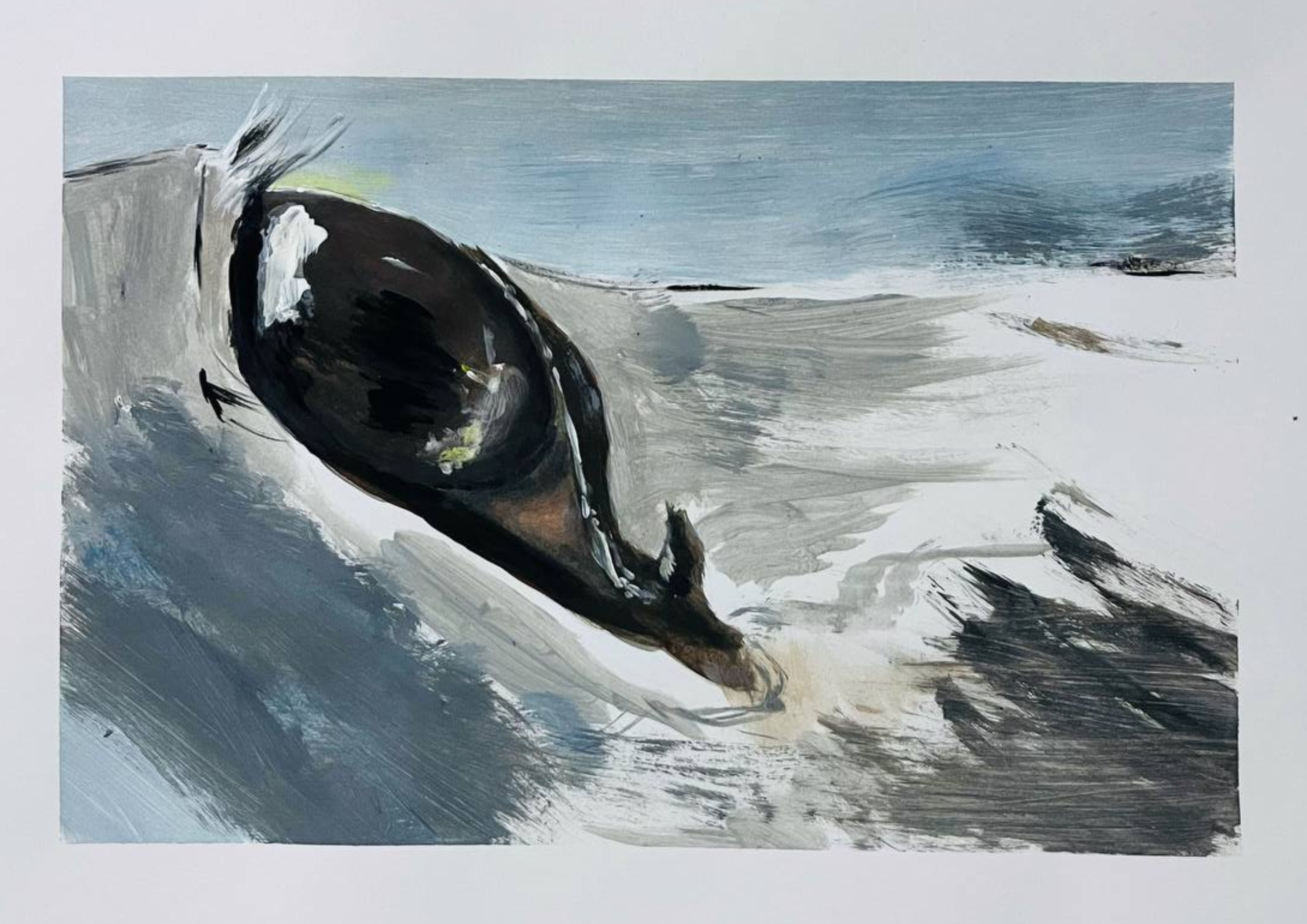 Abstract painting Acrylic on paper