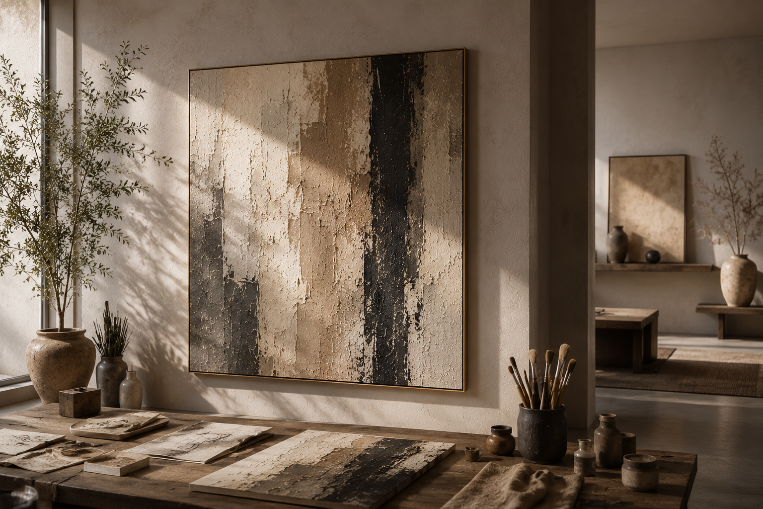 custom sculptural wall art interior design modern space personalized artwork